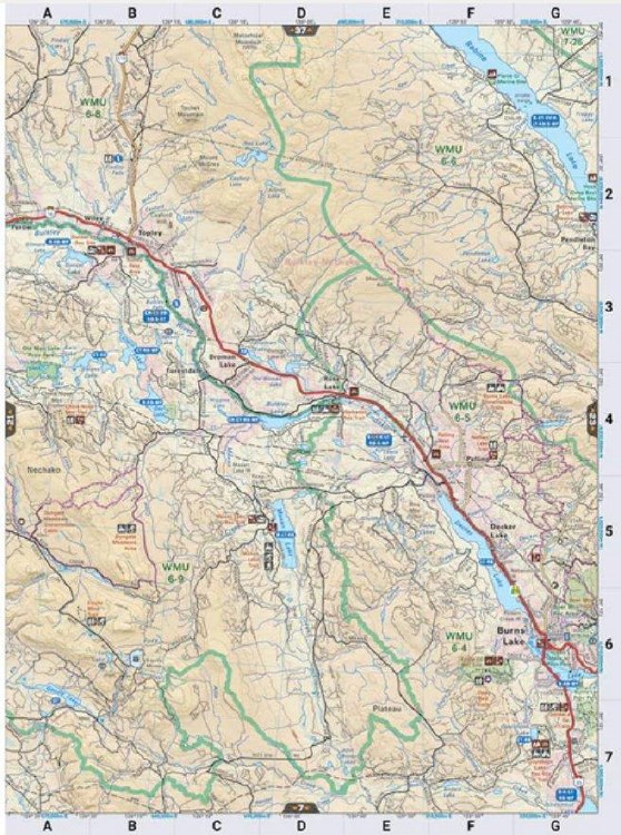 Backroad Mapbooks Water- Resistant Folding Map Burns Lake