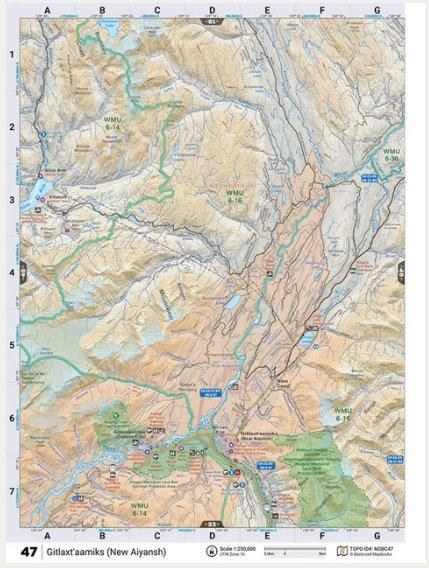 Backroad Mapbooks Water-Resistant Folding Map New Aiyansh