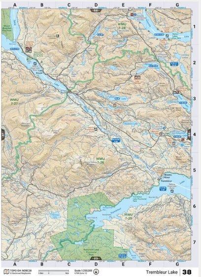 Backroad Mapbooks Water-Resistant Folding Map Trembleur Lake