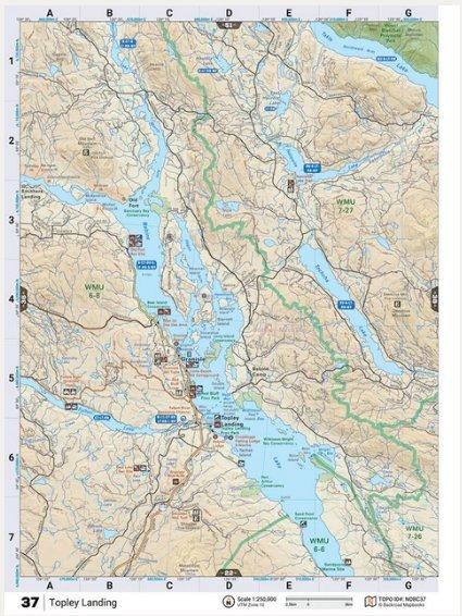 Backroad Mapbooks WaterProof Folding Map Topley Landing