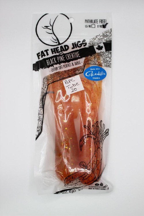 Black Pine Creative 6" Tube Jig 2oz 2pk  Orange Fleck