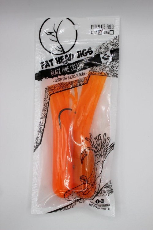 Black Pine Creative 5" Tube Jig Glow 1.5oz 2pk Orange