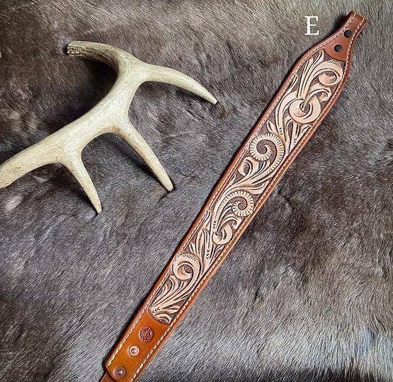 Fifty Fourth North Supply Tooled Rifle Sling Moosed Lined/Buffalo