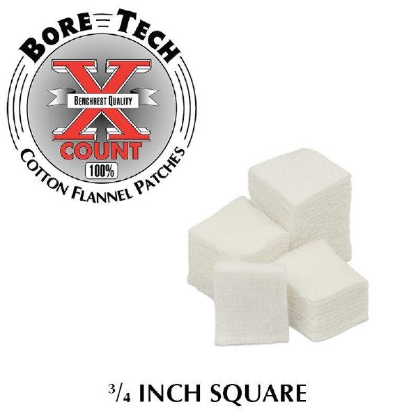 Bore Tech Cotton Flannel Patch 3/4" 1000ct .17/22RF