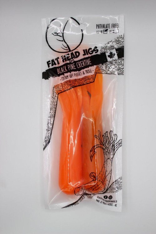 Black Pine Creative 6" Tube Jig Glow 2oz 2pk Orange