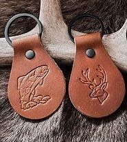 Fifty Fourth North Supply Leather Keychain Stamped