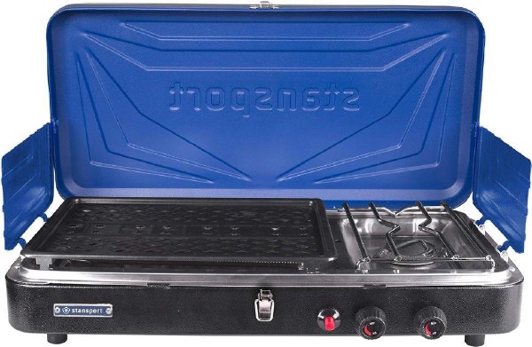Stansport Propane Stove and Grill Combo w/Piezo Igniter
