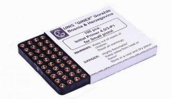 Unis Ginex Small Rifle Primer 100ct 4.5/3-P3