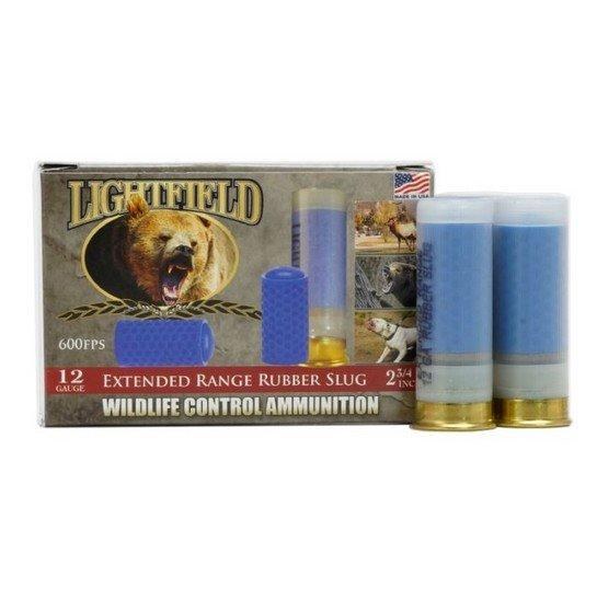 Lightfield Wildlife Control 12ga 2.75" Rubber Slug Extended Range 600fps