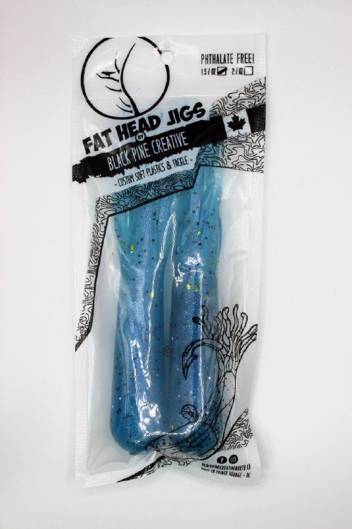 Black Pine Creative 6" Tube Jig Glow 2oz 2pk Yukon Blue