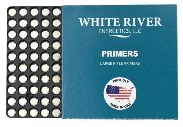 White River Energetics Large Rifle Primers 100/Tray LR-1000