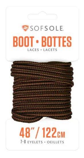 SofSole Boot Laces 48" Brown/Black