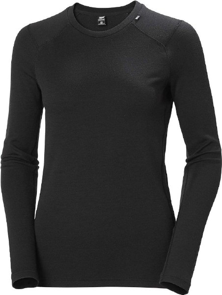 Helly Hansen Womens Lifa Merino Crewneck 75209 Black 3XL-Large