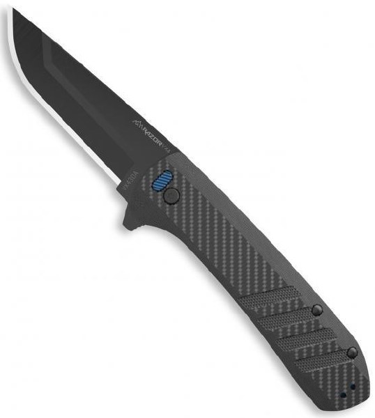 Outdoor Edge Razor VX4 EDC Carbon Weave/Black G10 3" Drop Point Replaceable Blades