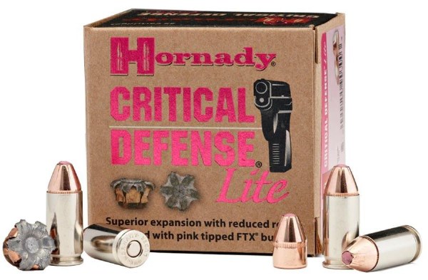 Hornady Critical Defense Lite 9mm Luger 100gr FTX