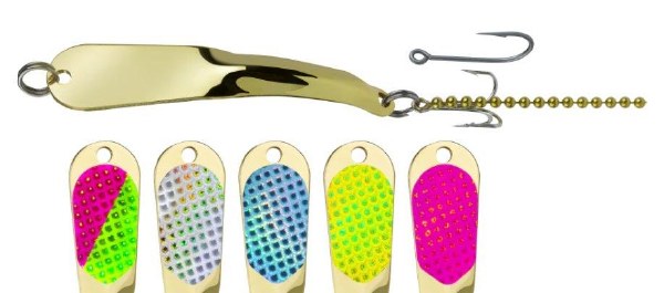 Iron Decoy Salty 4 Spoon Gold  Assorted Prisms 1/2oz