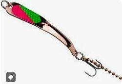 Iron Decoy Steely 4 CHGHB Spoon Copper Hot Green Hot Pink 1/2oz
