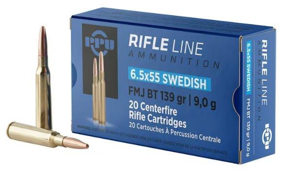 PPU Rifle Line 6.5x55 Swedish 139gr FMJ