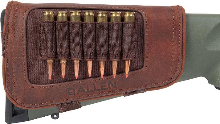 Allen New Castle Leather Buttstock Rifle Cartridge Holder