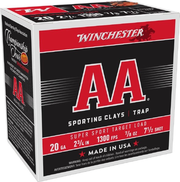 Winchester 20ga 2.75" #7.5shot 7/8oz 25ct AASC207