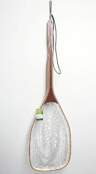 Angler Wooden 37" Landing Net w/Clear Rubber Net