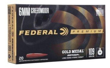 Federal Premium 6mm Creedmoor 105gr Berger Long Range Hybrid Target
