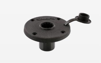 Scotty Round Flush Deck Mounting Bracket Sealed Bottom w/Raincap