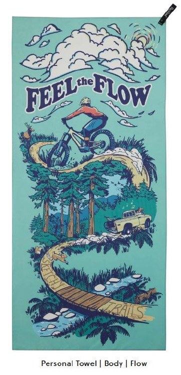 PackTowel Personal Body Towel Flow Print