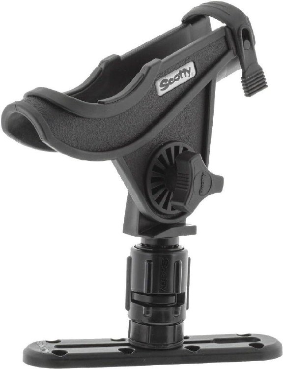 Scotty 282-BK Baitcast/Spinning Rod Holder w/Gearhead and Track
