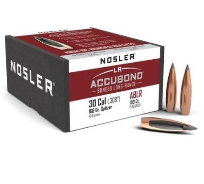 Nosler Bullets Accubond LR 30 Cal 168gr Spitzer