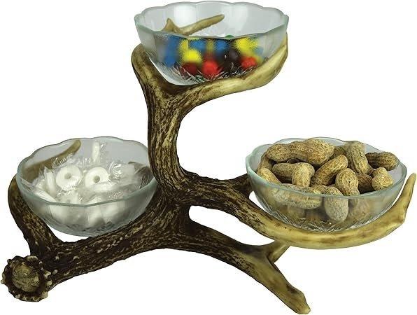 Rivers Edge 3 Bowl Antler Dish
