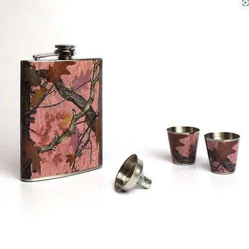 Rivers Edge Flask/Shot Glass Pink Camo