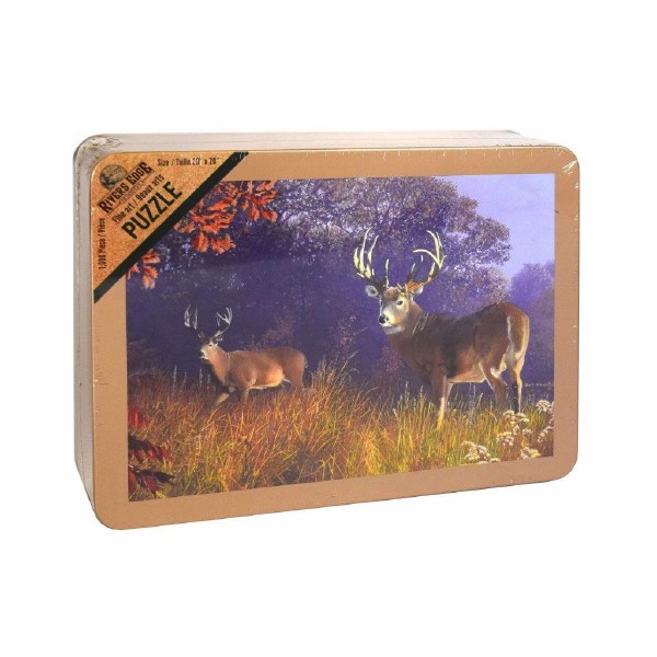 Rivers Edge Puzzle Tin Deer Scene 1000pc