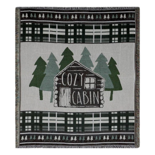 Rivers Edge Tapestry Throw Cabin 2611