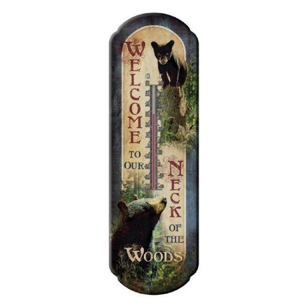 Rivers Edge Tin Thermometer Welcome To Our Neck Of The Woods 1292