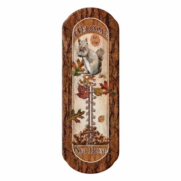 Rivers Edge Tin Thermometer Welcome to the Nut House 1290