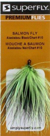 Super Fly Salmon Fly #1/0  Alaskabou black-chart