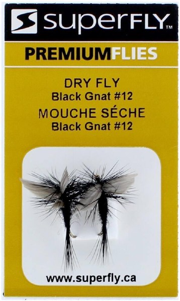 Superfly Dry Fly #12 Black Gnat