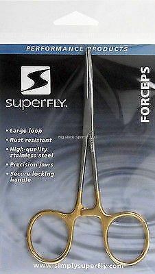 Superfly Forcep Curved Gold Large