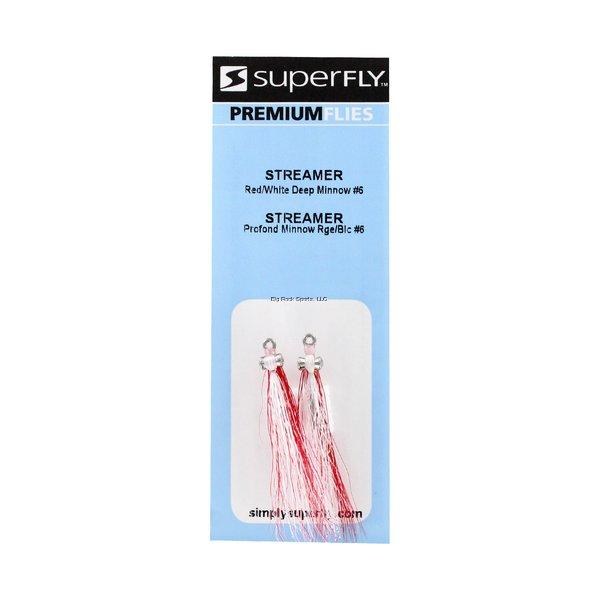 Superfly Streamer #6 Red/White Deep Minnow