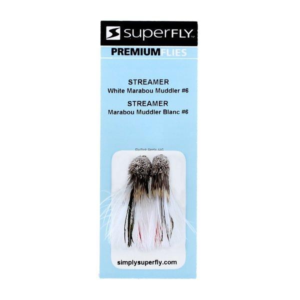 Superfly Streamer #6 White Marabou Muddler