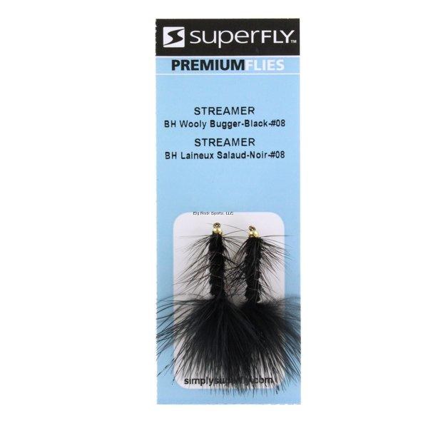 Superfly Streamer #8 BH Wooly Bugger Black