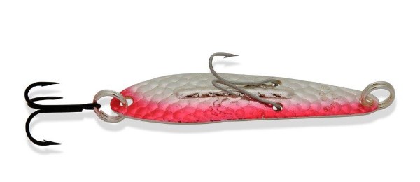 Williams Ice Jig 5/8oz Silver Red Nuwrinkle