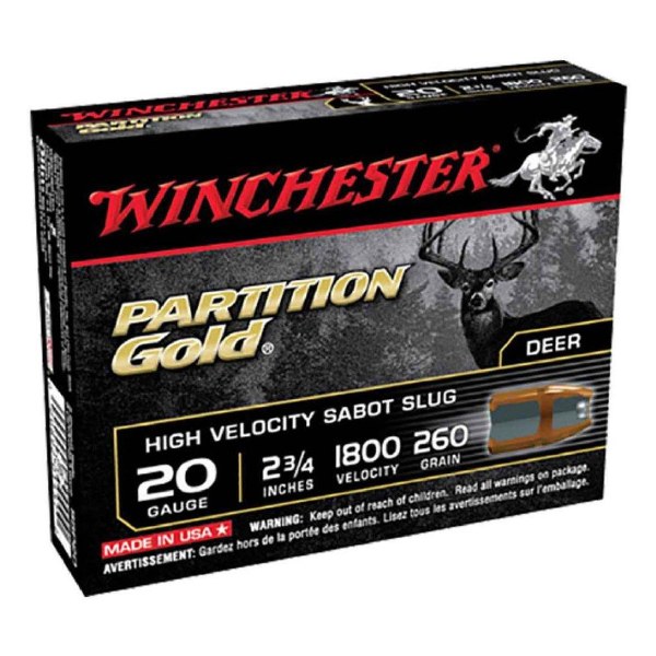 Winchester Partition Gold 20ga 2 3/4" Slug
