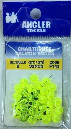 Angler Tackle F142-10 Salmon Beads Size 10 Chart
