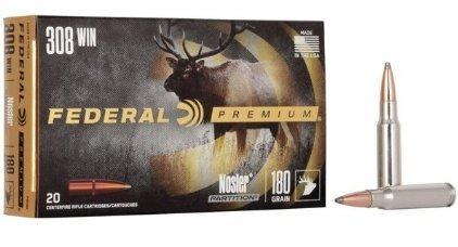 Federal Premium 308 Win 180gr Nosler Partition