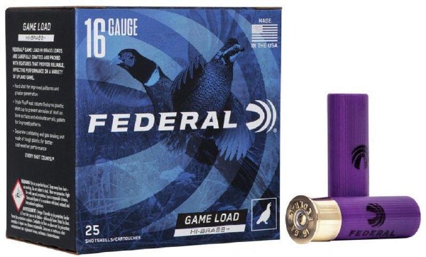 Federal Game Load Hi-Brass 16ga 23/4in 6shot Dram 3.25"