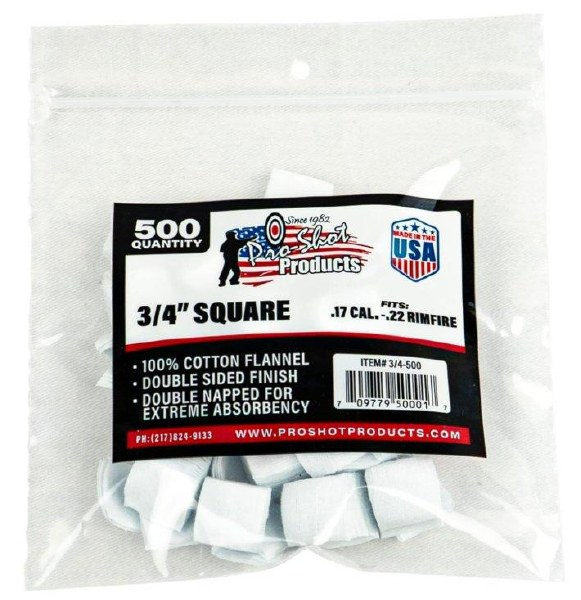 Pro-Shot 3/4" Square Patches 500ct