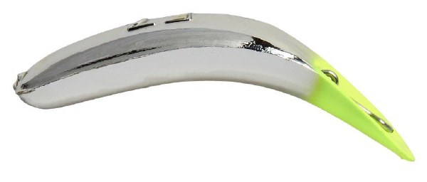 Yakima Bait Flatfish X-4 Metallic Silver Chart Head