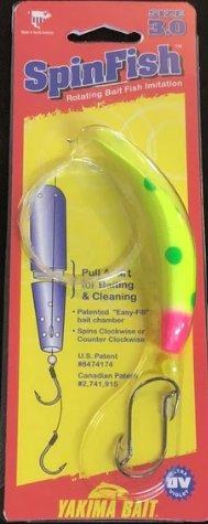 Yakima Spinfish 3" Chart Monkey Pickles